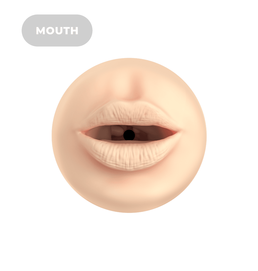 feel mouth stroker front and inside view